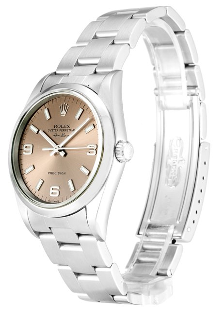 Replica Rolex Air-King 34mm Salmon Dial 14000
