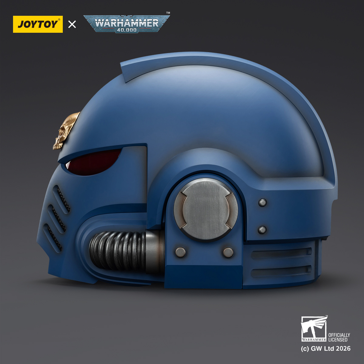 JOYTOY Warhammer 40k 1: 1 Ultramarines Captain MkX Helmet & Display Stand - JOYTOY WORLD