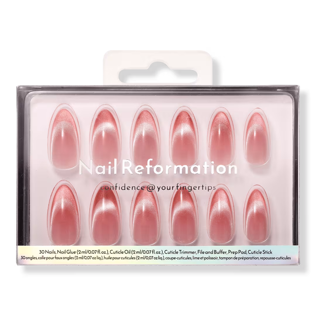 Nail Reformation  Pink Aurora Press On Nails