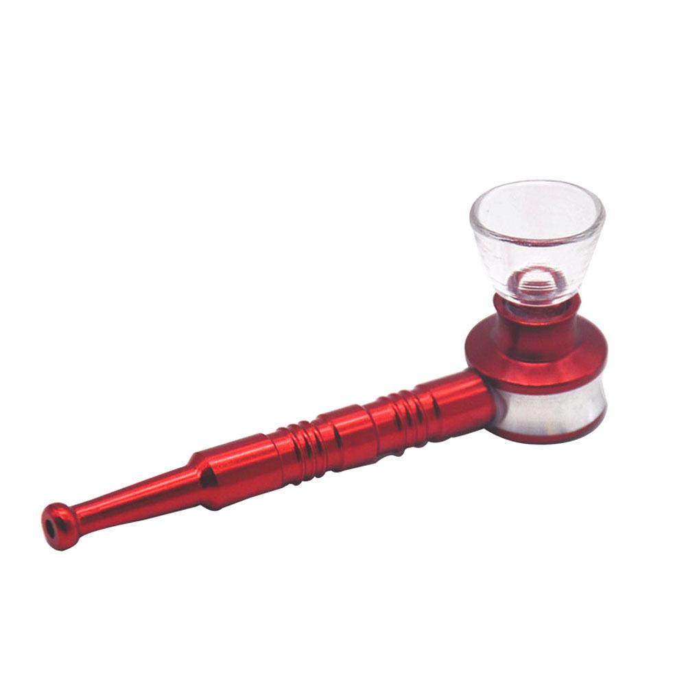 Thread Metal Pipe w/ Glass Weed Bowl