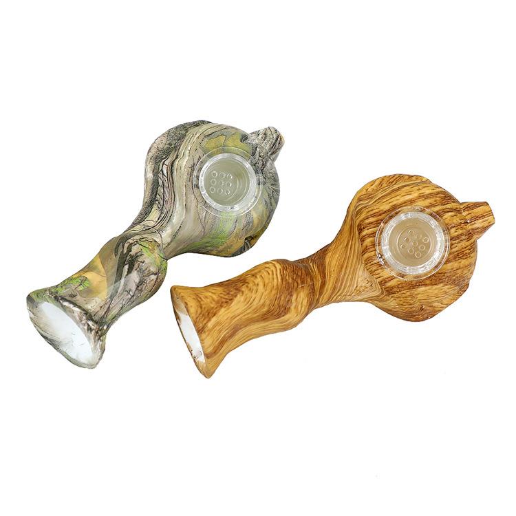 Wood Printing Silicone Hand Pipe