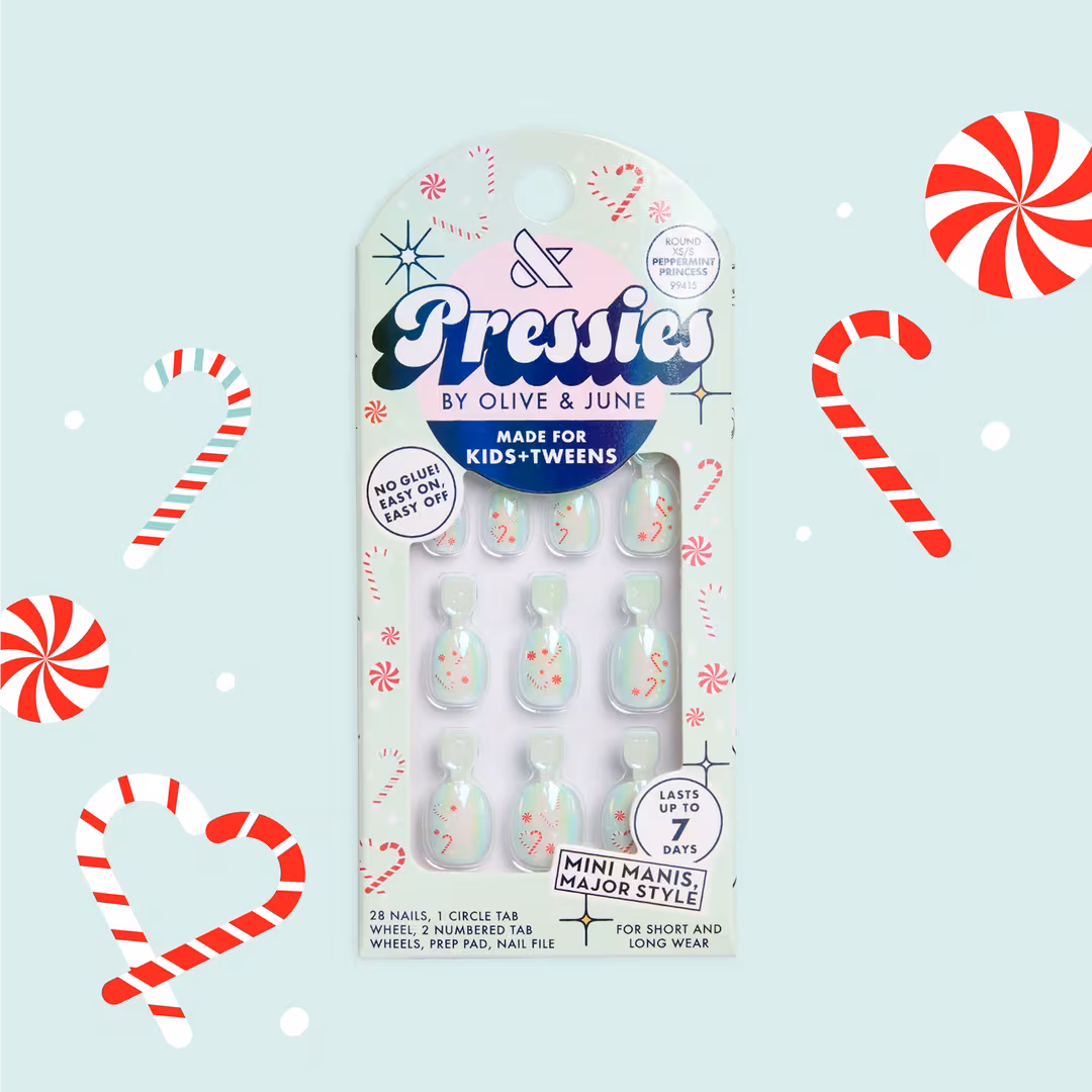 Olive & June  Holiday Pressies - Peppermint Princess - Extra Short