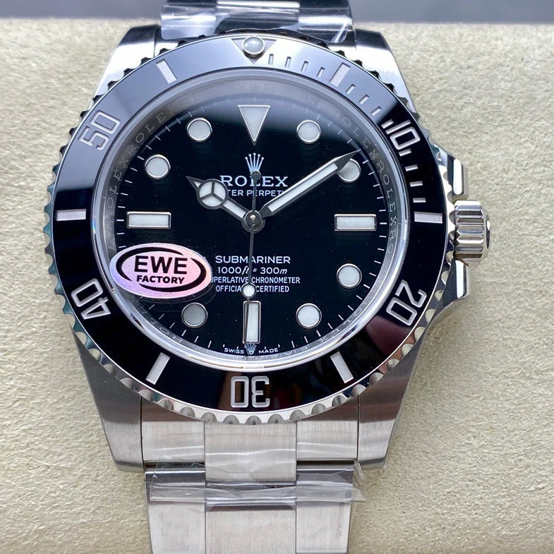 Rolex Watch Submariner 41mm Silver Black