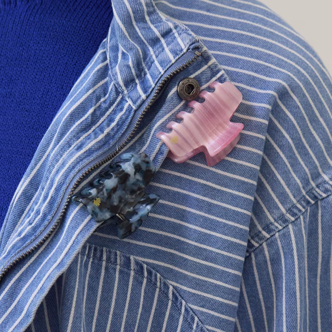 Lele Sadoughi  Blush Teal Mini Claw Clip Duo