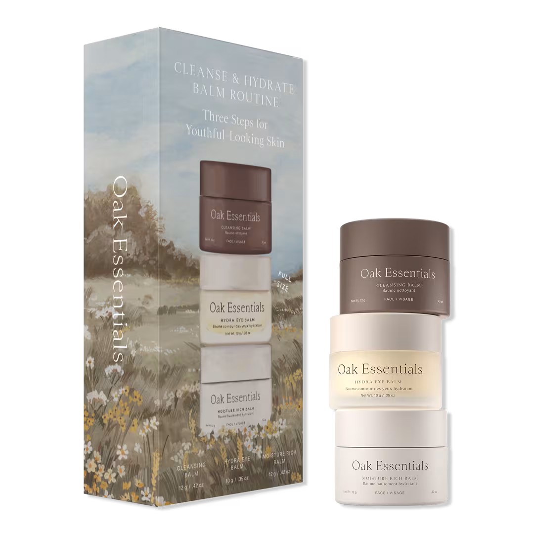 Oak Essentials  Cleanse & Hydrate Face Balm Routine
