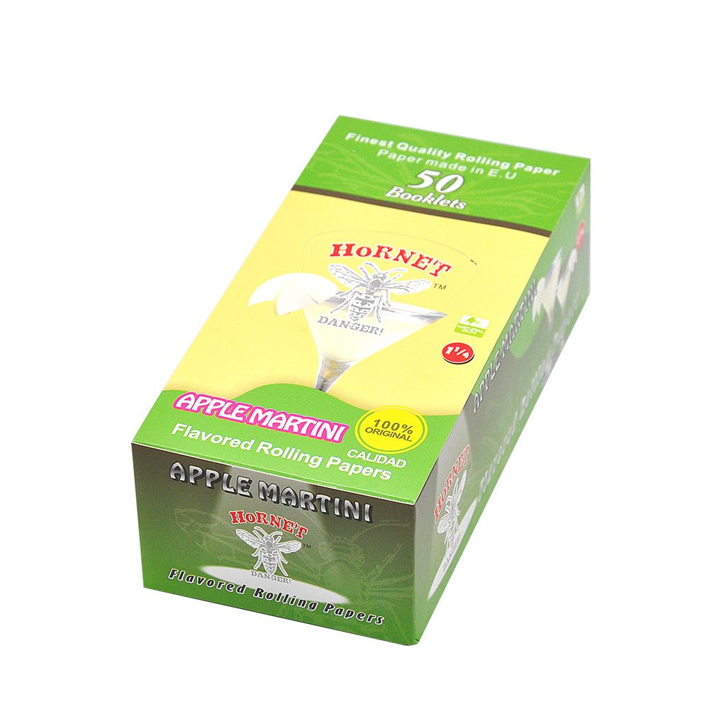 Hornet Apple Martini Flavored Rolling Paper Box of 50 Booklets/2500 sheets