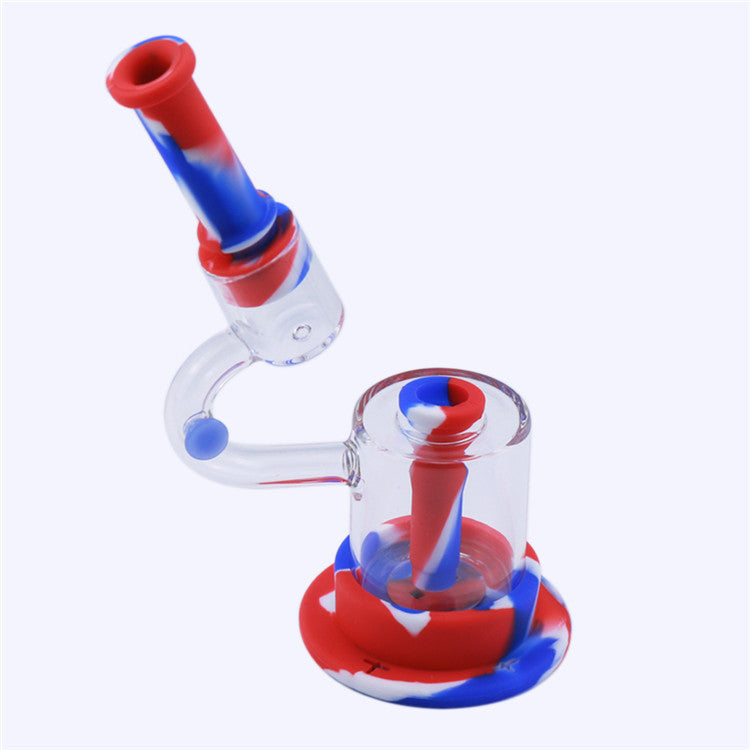 8 Microscope LED Luminous Silicone Dab Rig