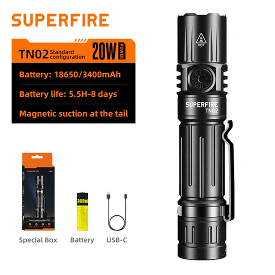 SUPERFIRE TN02 Magnetic EDC flashlight