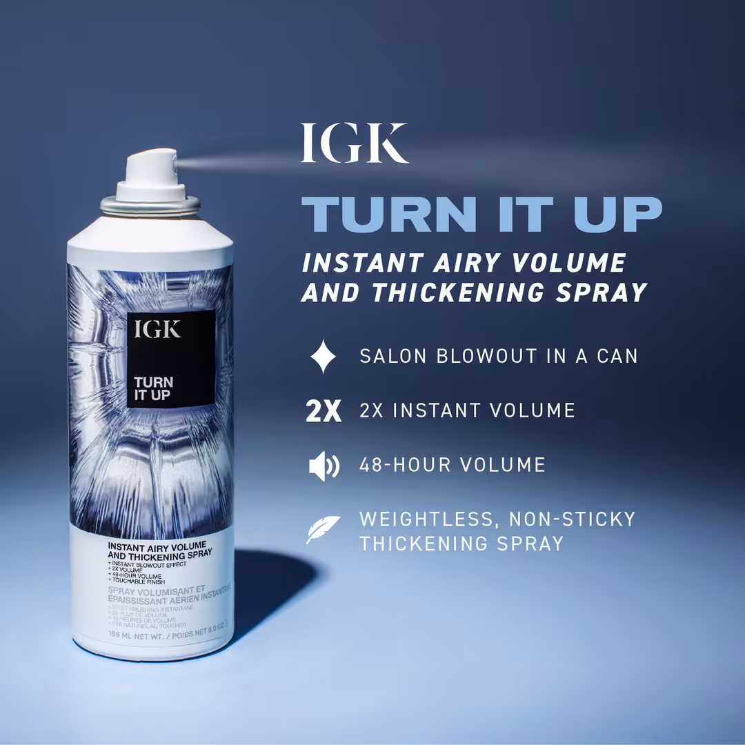 IGK  Turn It Up Hair Thickening Instant Volume Spray