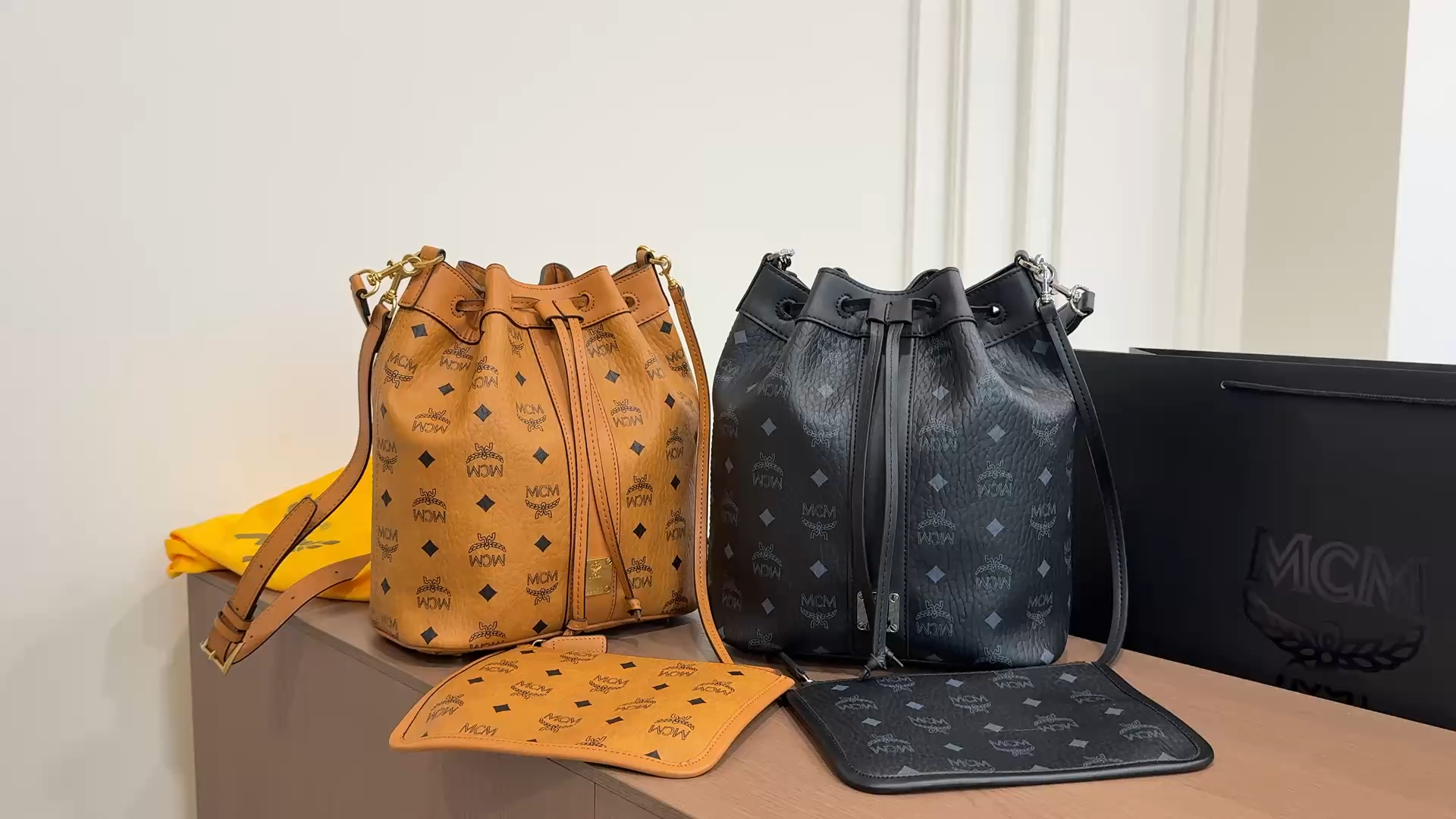 MCM Large Dessau Drawstring Bag