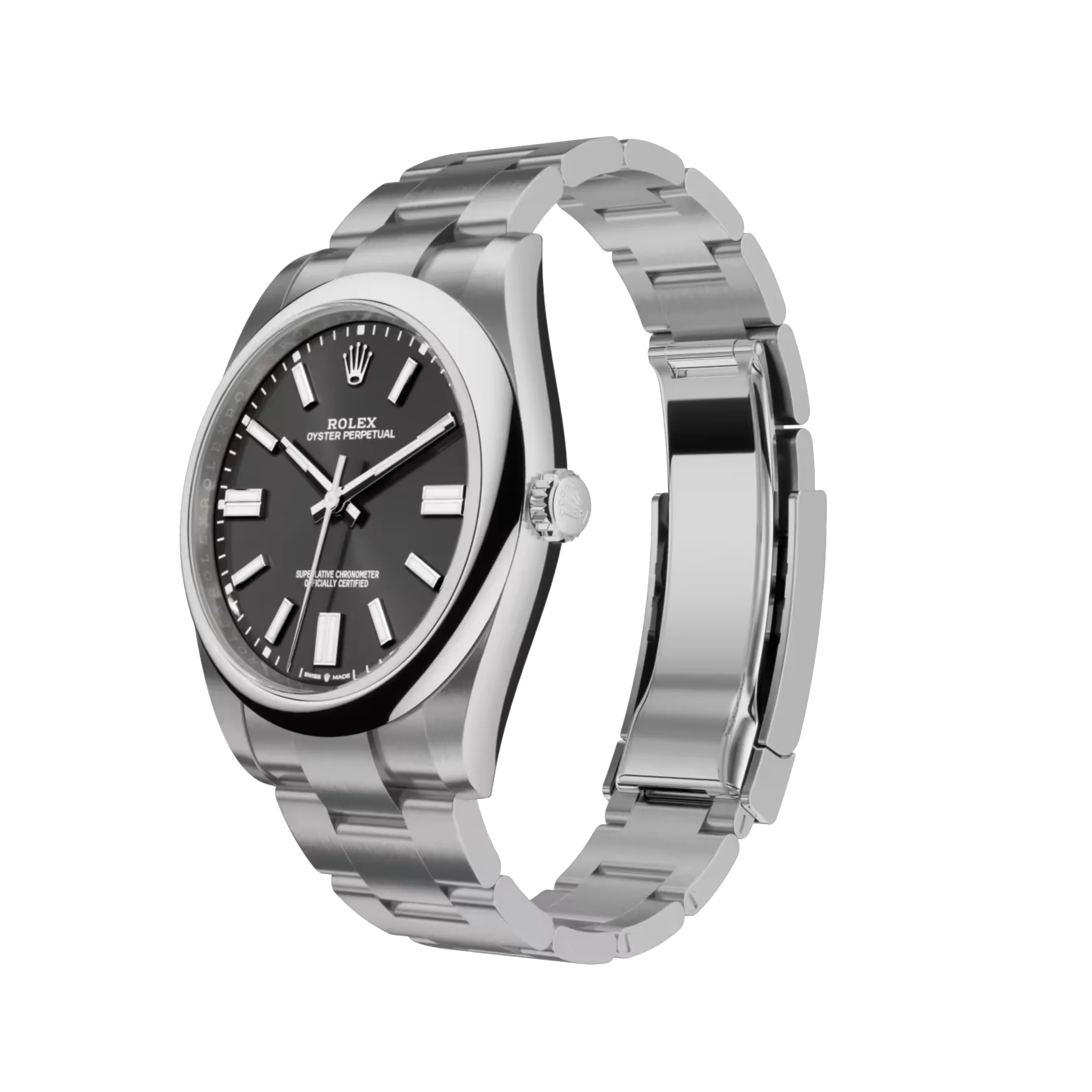 Rolex Oyster Perpetual: bright black dial, Oyster bracelet, m124300-0002