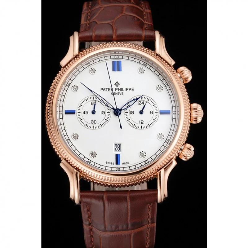 Patek Philippe Chronograph White Dial White 40 mm, Rose Gold Plated