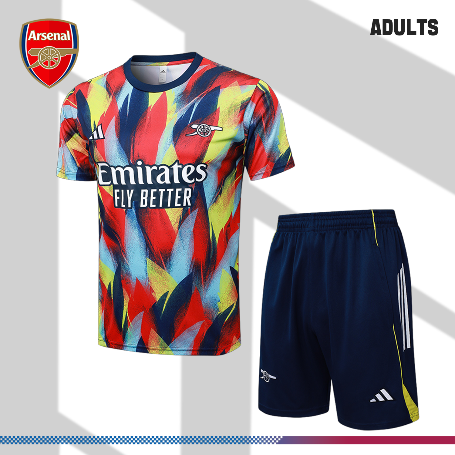 2025/2026 Arsenal Colored Adult Short Sleeve Training Wear (Adult Kit)