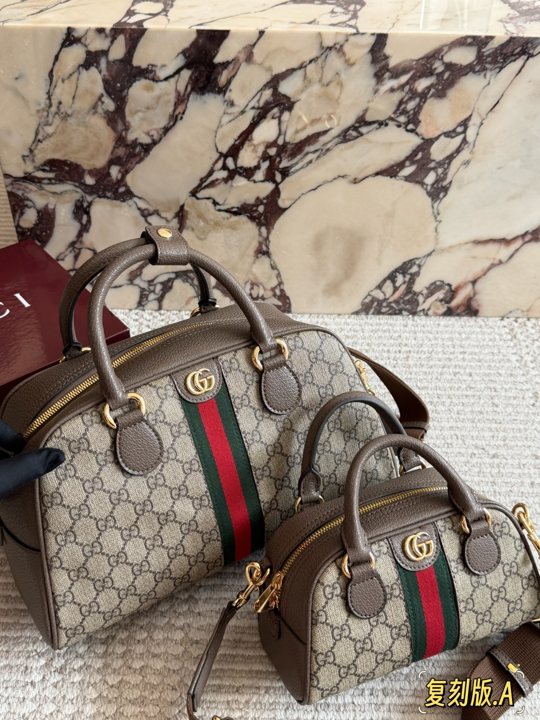 Gucci GG Supreme Ophidia GG Top Handle Bag