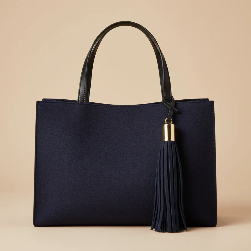 Navy Structured Tote