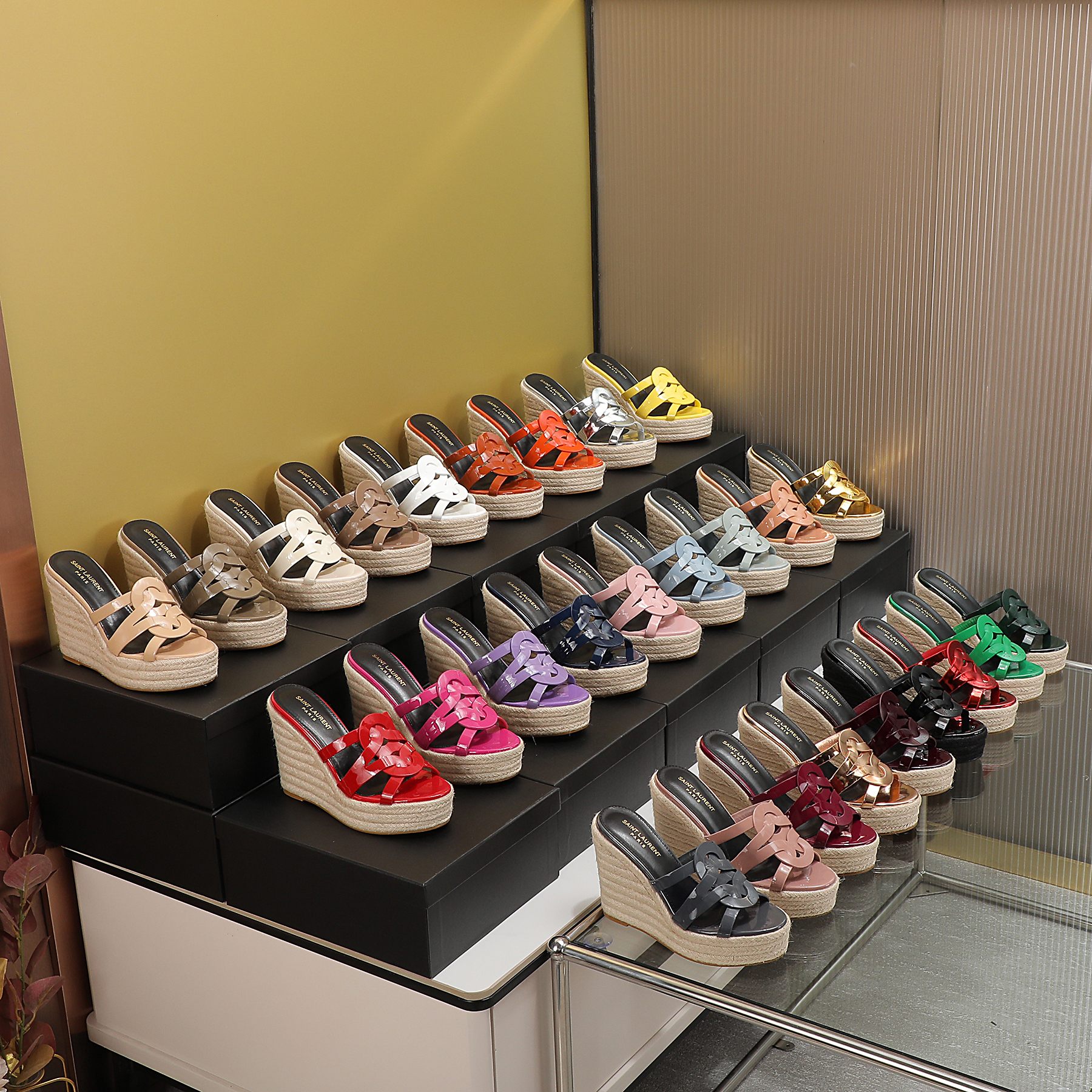 YSL Espadrille Wedge Sandals