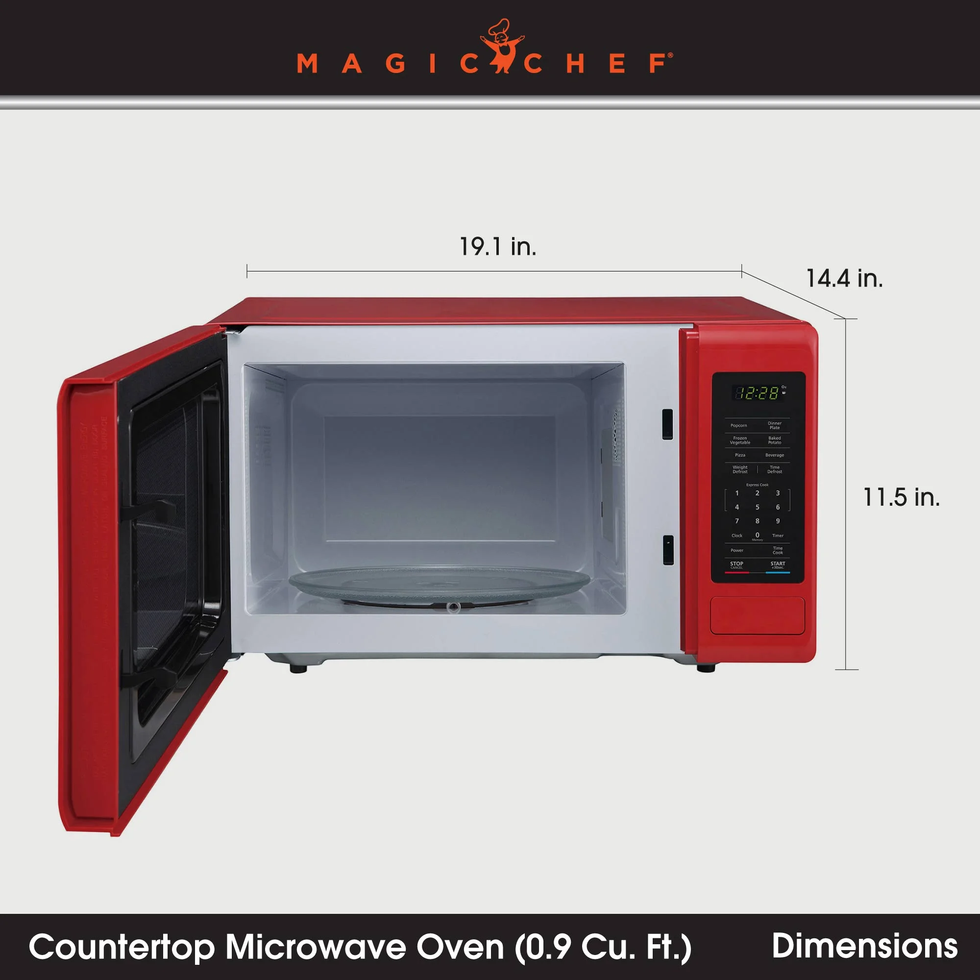 Magic Chef 0.9 cu ft Countertop Microwave Ovens in New Model