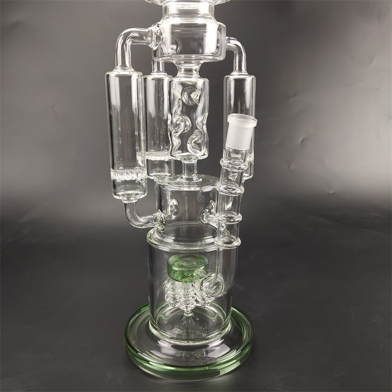 21 Multi Chamber Recycler Glass Bong