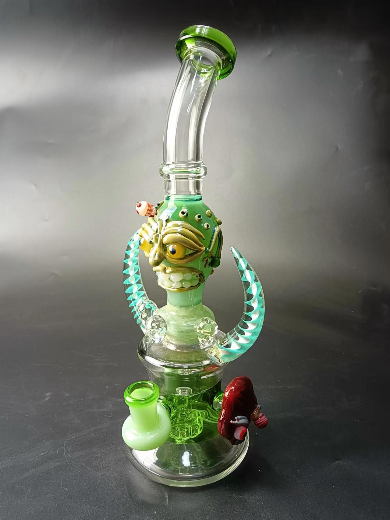 11 Monster Showerhead Perc Glass Bong