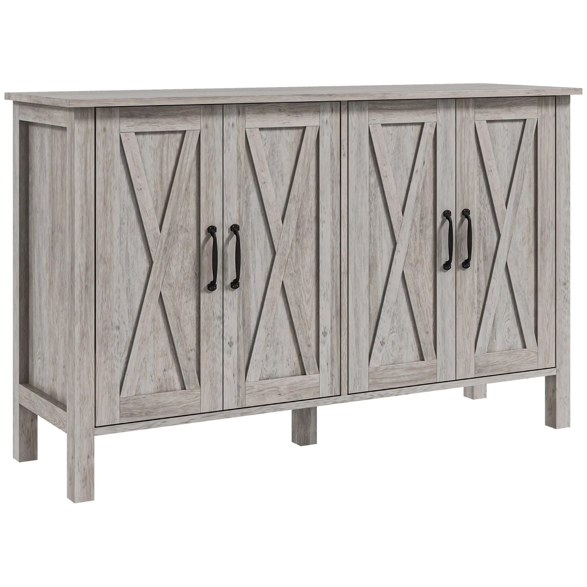 HOMCOM Buffet Sideboard, Coffee Bar Cabinet with Storage, White