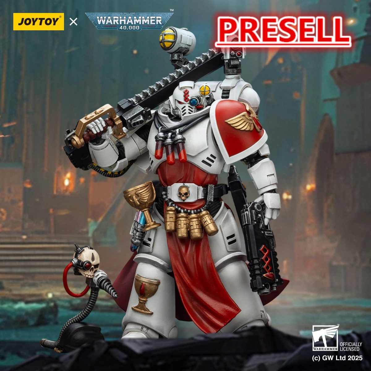 JOYTOY Warhammer 40k 1: 18 Blood Angels Captain and Sanguinary Priest - JOYTOY WORLD