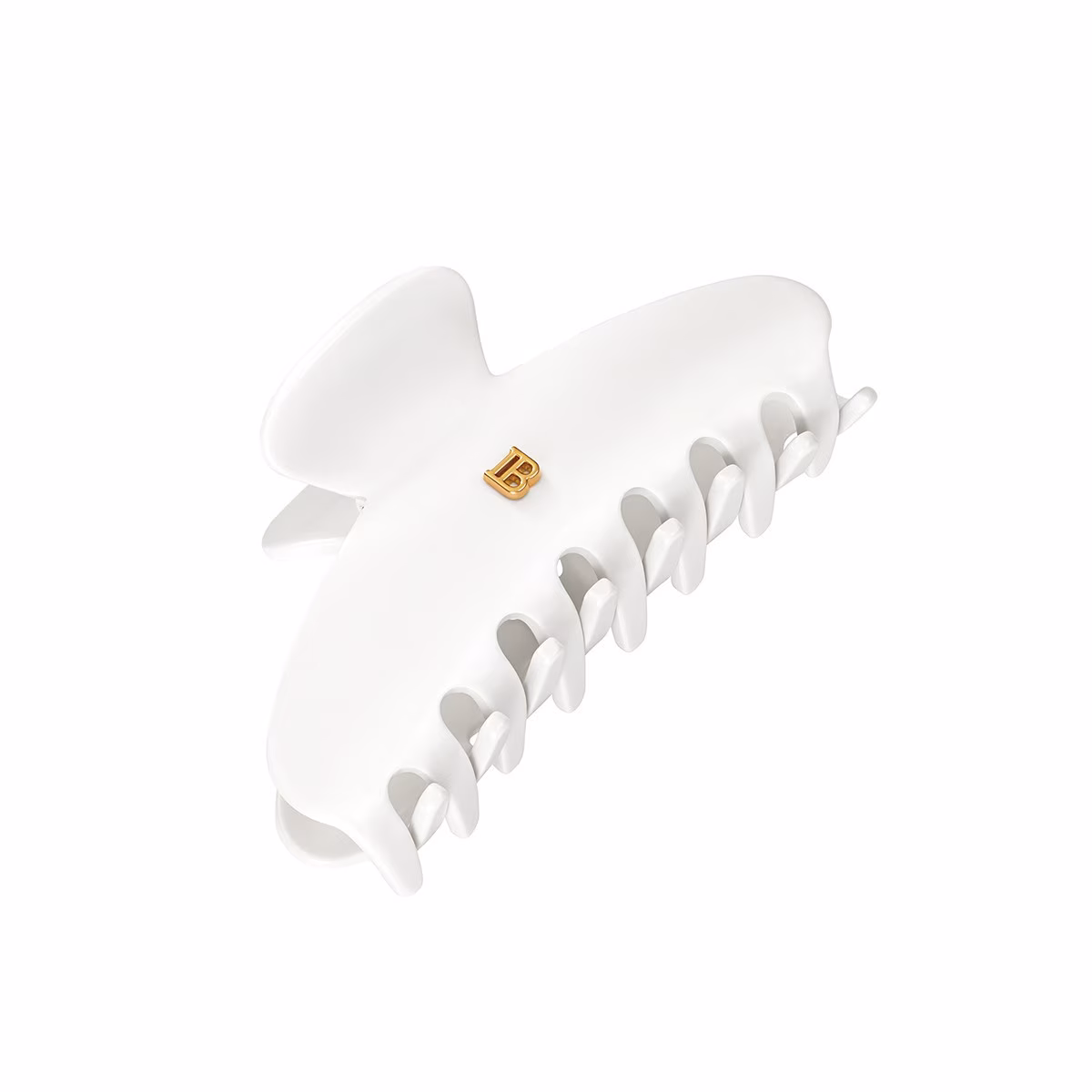HC Cellulose Acetate Pince à cheveux Medium White