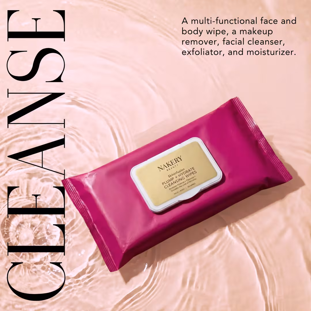 NAKERY BEAUTY  SkinInfusion Plump + Hydrate Cleansing Wipes