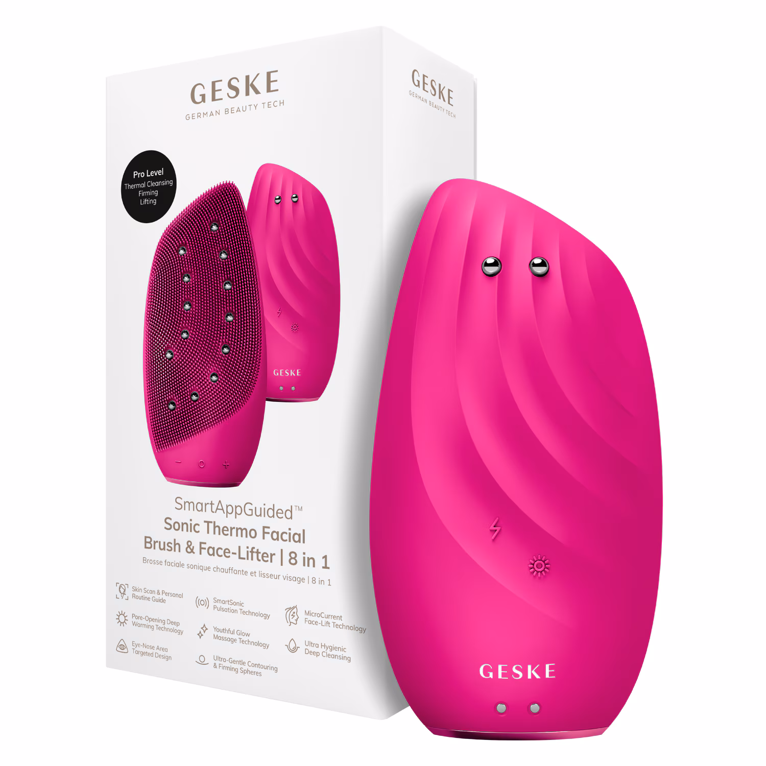 SmartAppGuided™ Sonic Thermo Facial Brush & Face-Lifter | 8 in 1