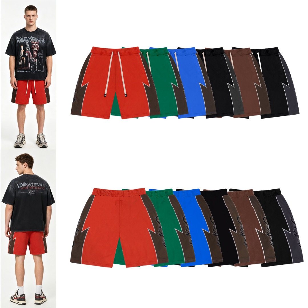 God Speed color-block five-inch shorts - 26SS new washed and embroidered style