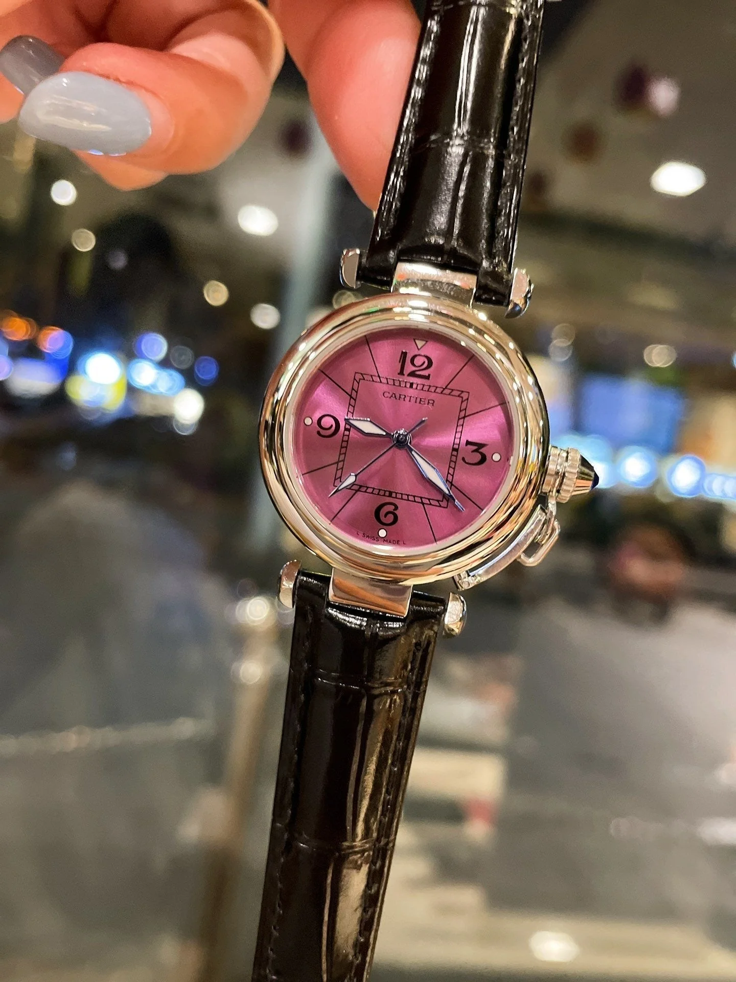 Cartier Watch PASHA DE CARTIER 35MM QUARTZ DARK PINK DIAL
