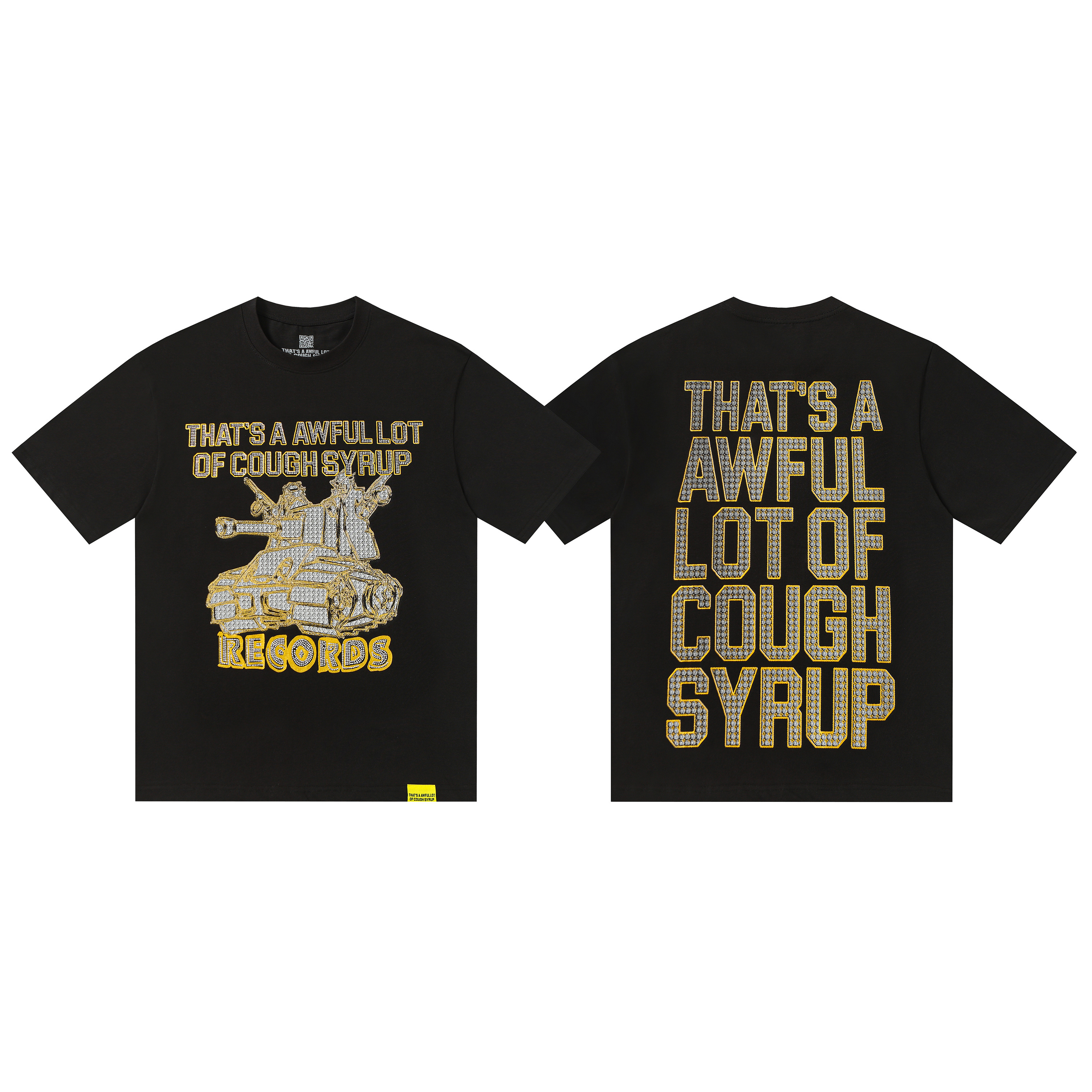 Gold Diamond Letter Logo Printed Comfortable Cool Short Sleeve Shirt