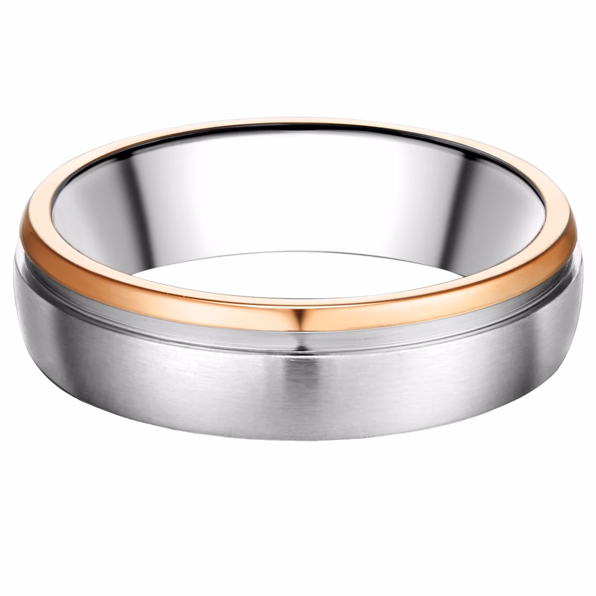 Ring aus Edelstahl in Silber und Roségold