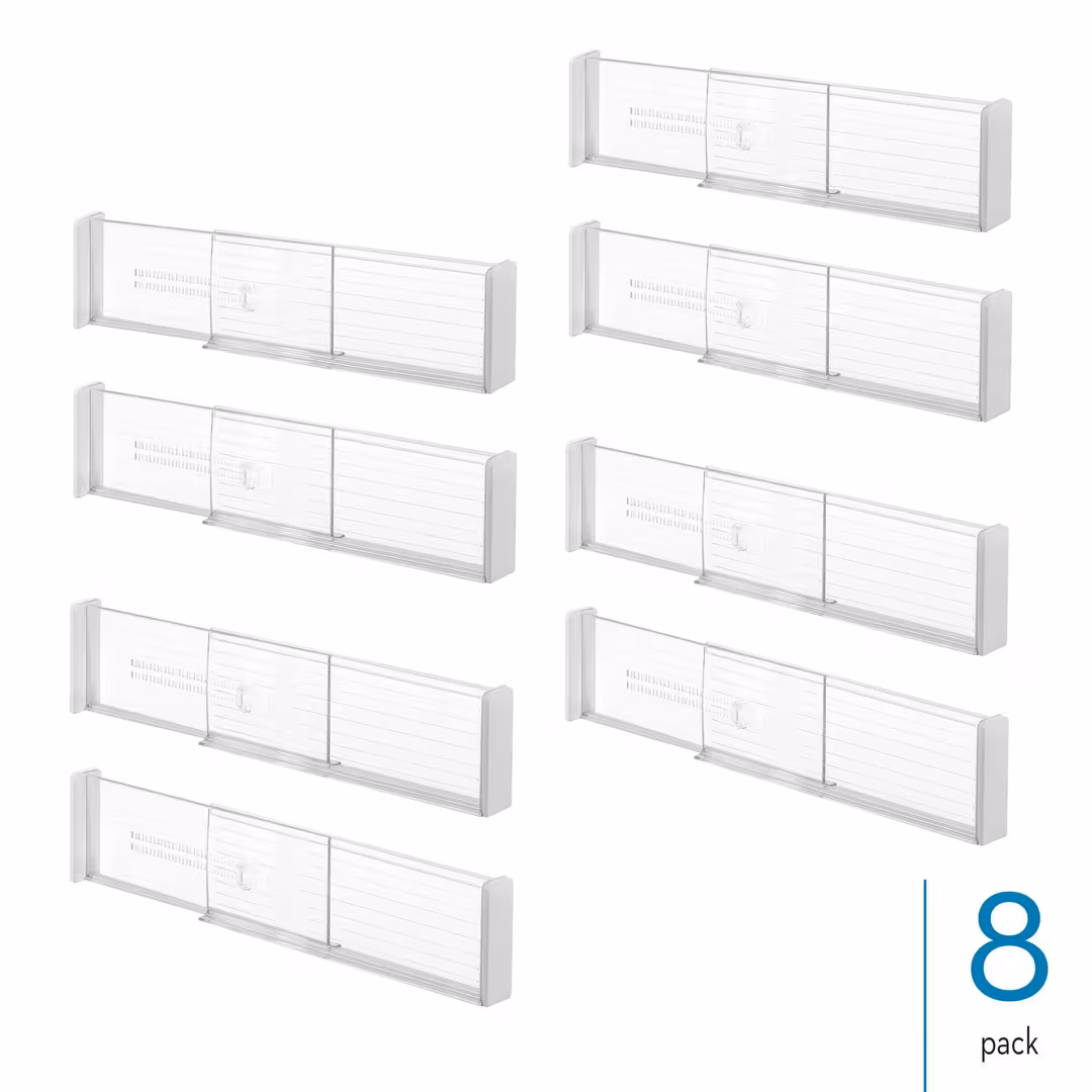 iDesign  Plastic Adjustable Deep Drawer Dividers
