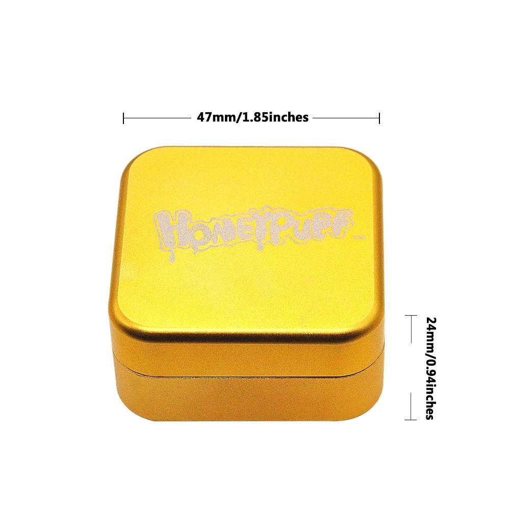 Honeypuff Square Novelty Herb Grinder 2 Layer 47MM (2 Color)
