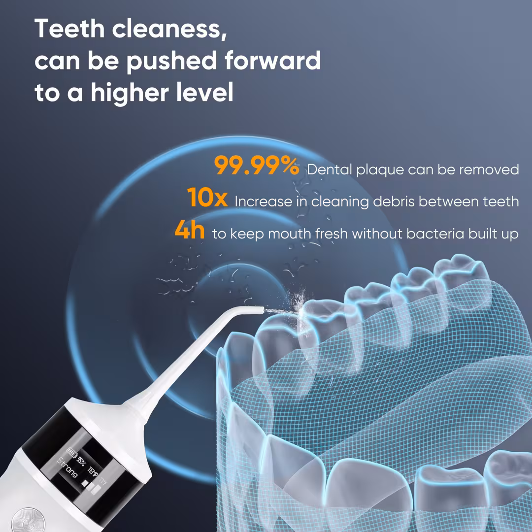 MySmile  LP221 Cordless UVC Sterilizable Water Flosser with Mouthwash Pods Bundle