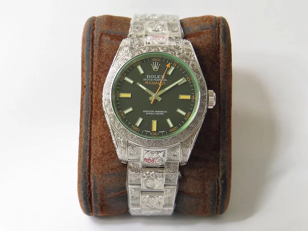 Rolex Watch MILGAUSS 40MM STAINLESS STEEL GREEN BLACK ORANGE DIAL