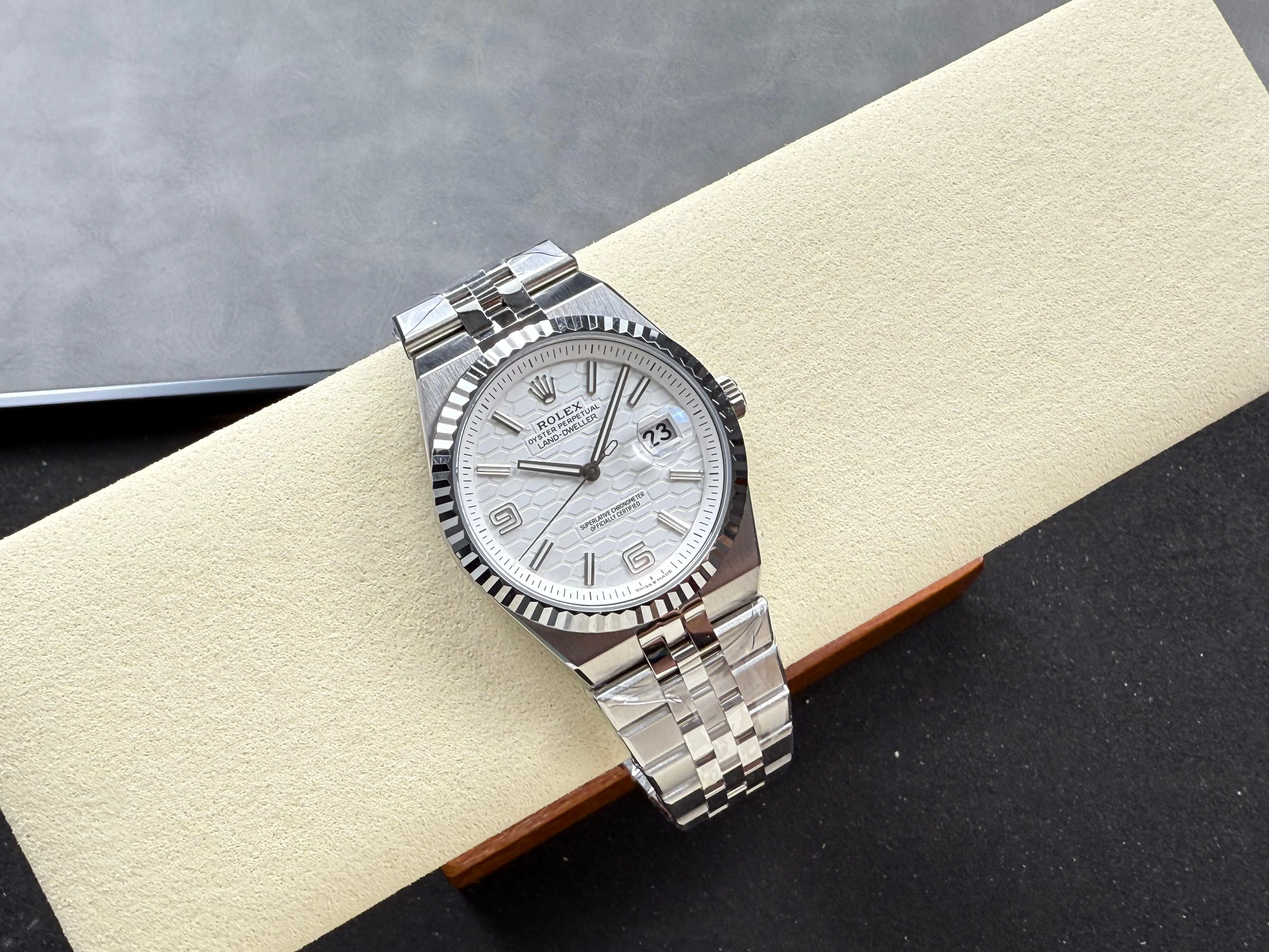 Rolex Watch Land Dweller 40mm Silver White
