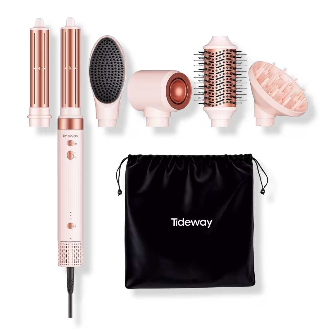 Tideway  ProWaver 6-in-1 Ionic Hot Air Styler & Hair Dryer Brush - Pink