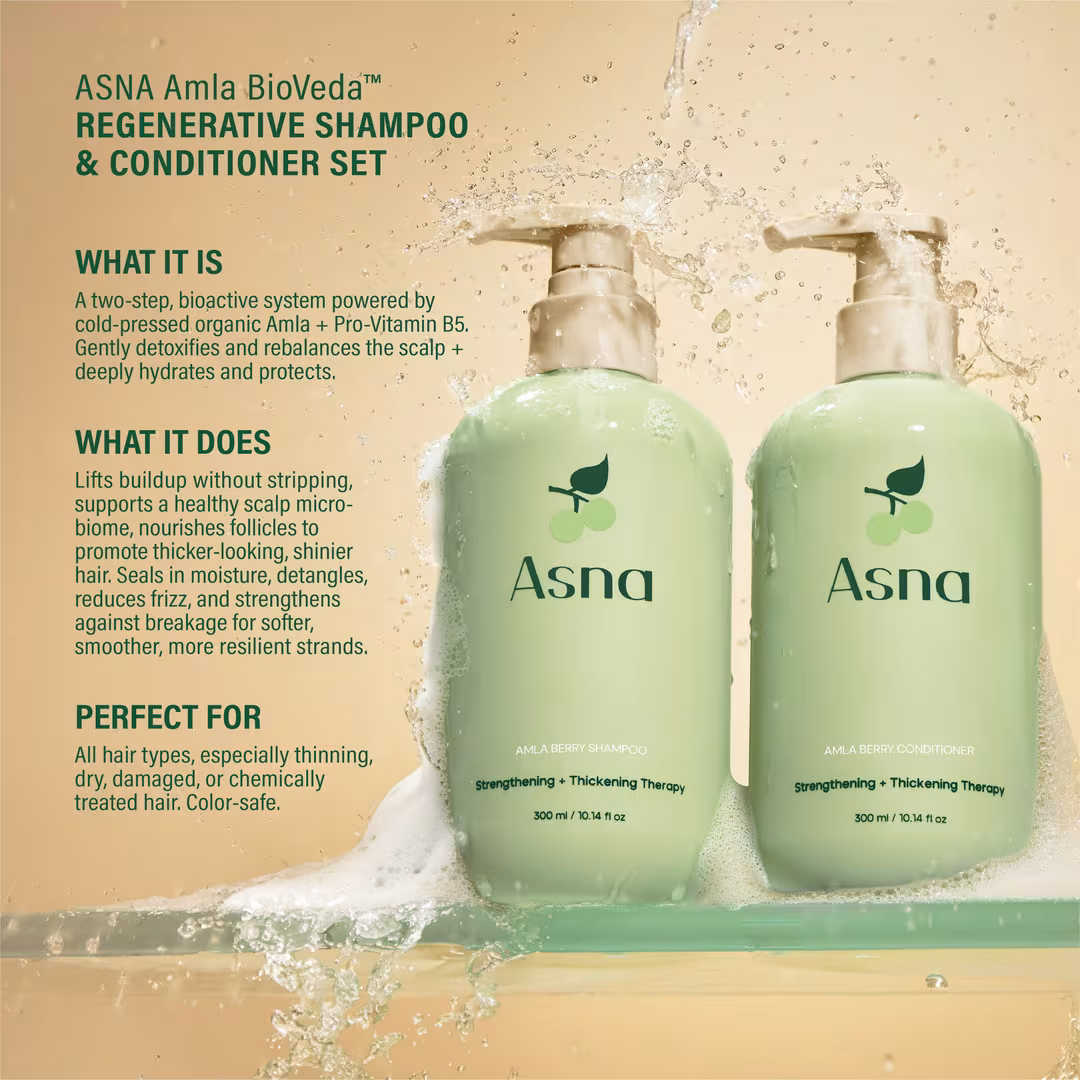 ASNA  Amla BioVeda Regenerative Shampoo + Conditioner Set