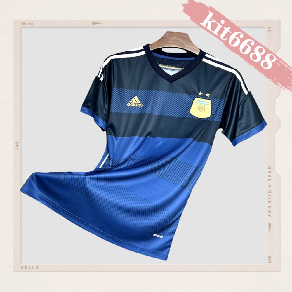 2014 Argentina Away Long Sleeve Retro Jersey