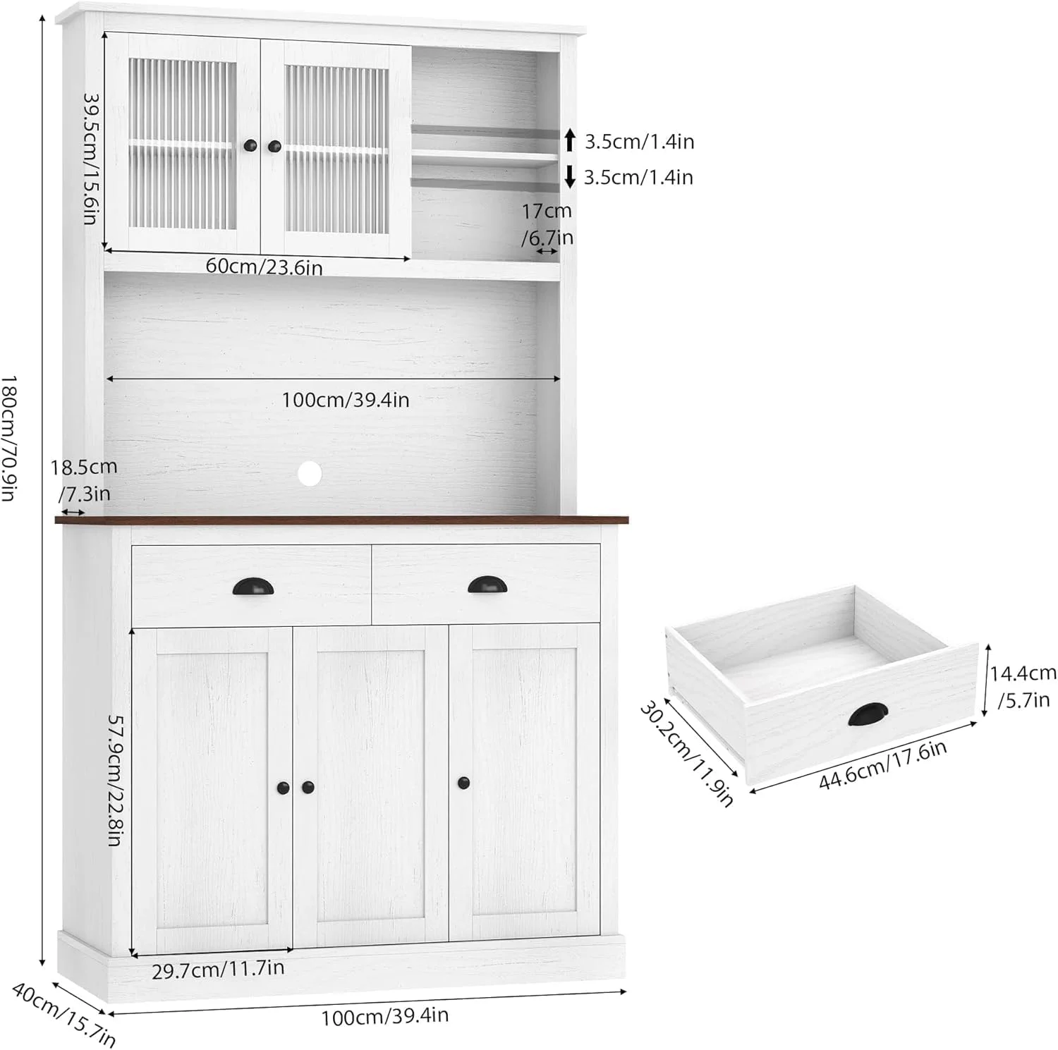 Kitchen Pantry Storage Cabinet, 71