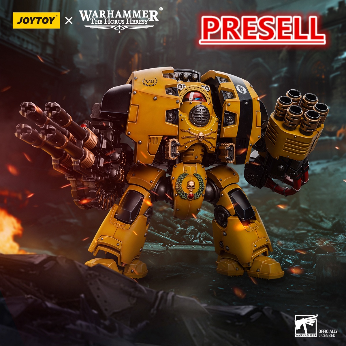 JOYTOY JT9978 Warhammer The Horus Heresy 1: 18 Imperial Fists Leviathan Dreadnought with Cyclonic Melta Lance and Storm Cannon - JOYTOY WORLD