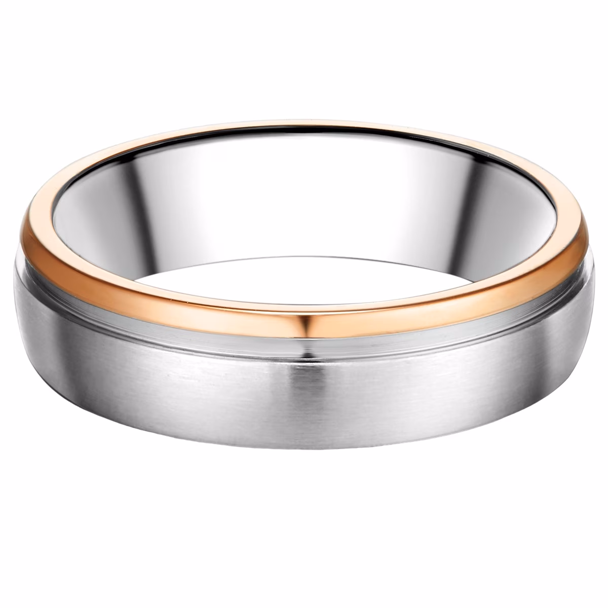 Ring aus Edelstahl in Silber und Roségold
