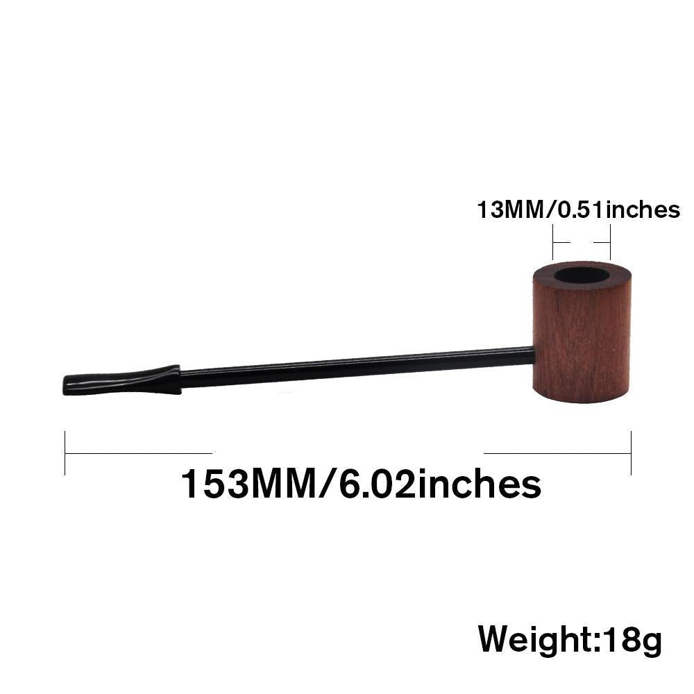 Straight Stem Wooden Pot Pipe