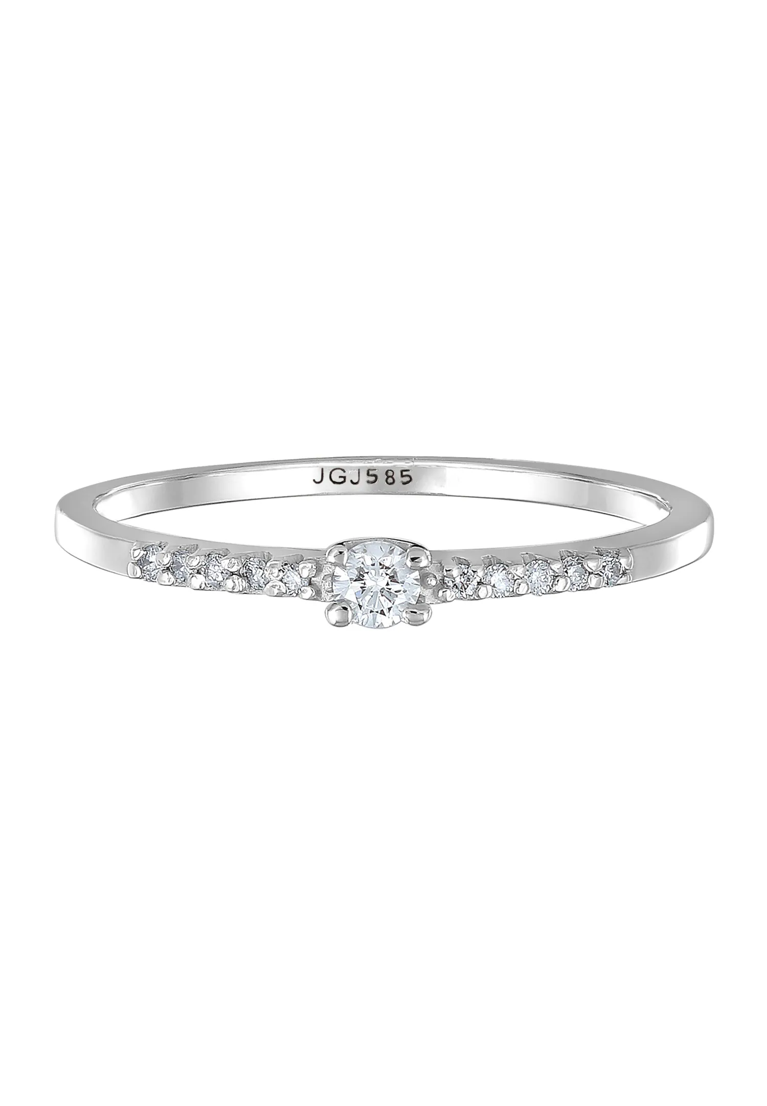 Diamant Verlobung Hochzeit (0.11 ct) 585 Weißgold
