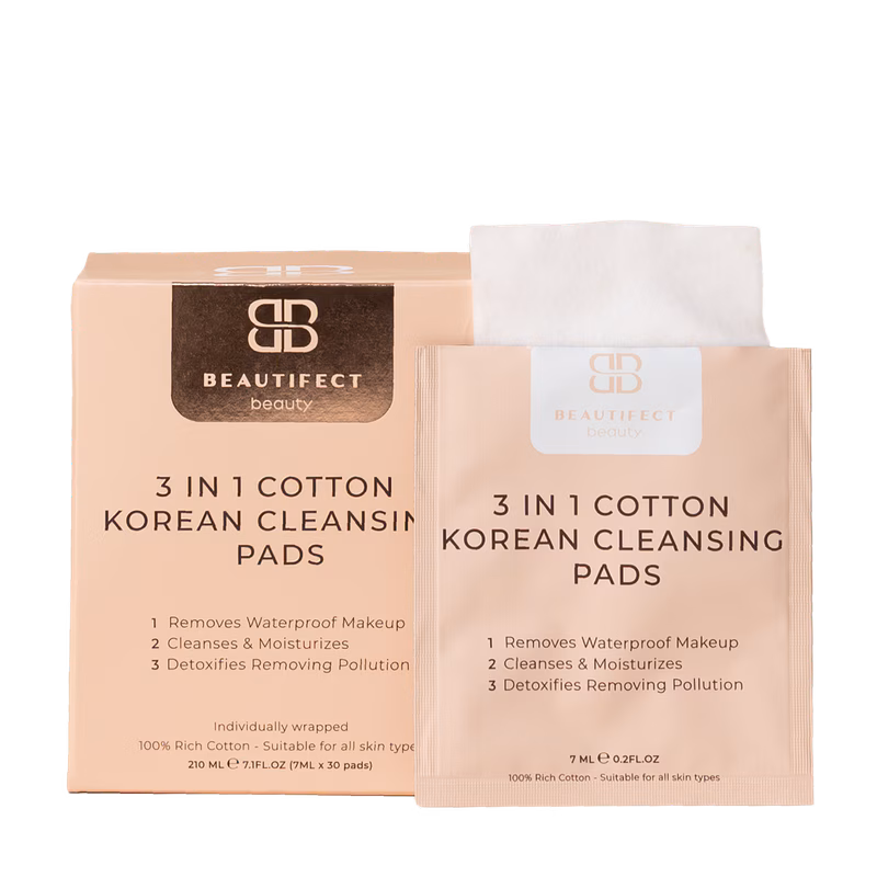 3-in-1 Reinigungspads aus Baumwolle im koreanischen Stil