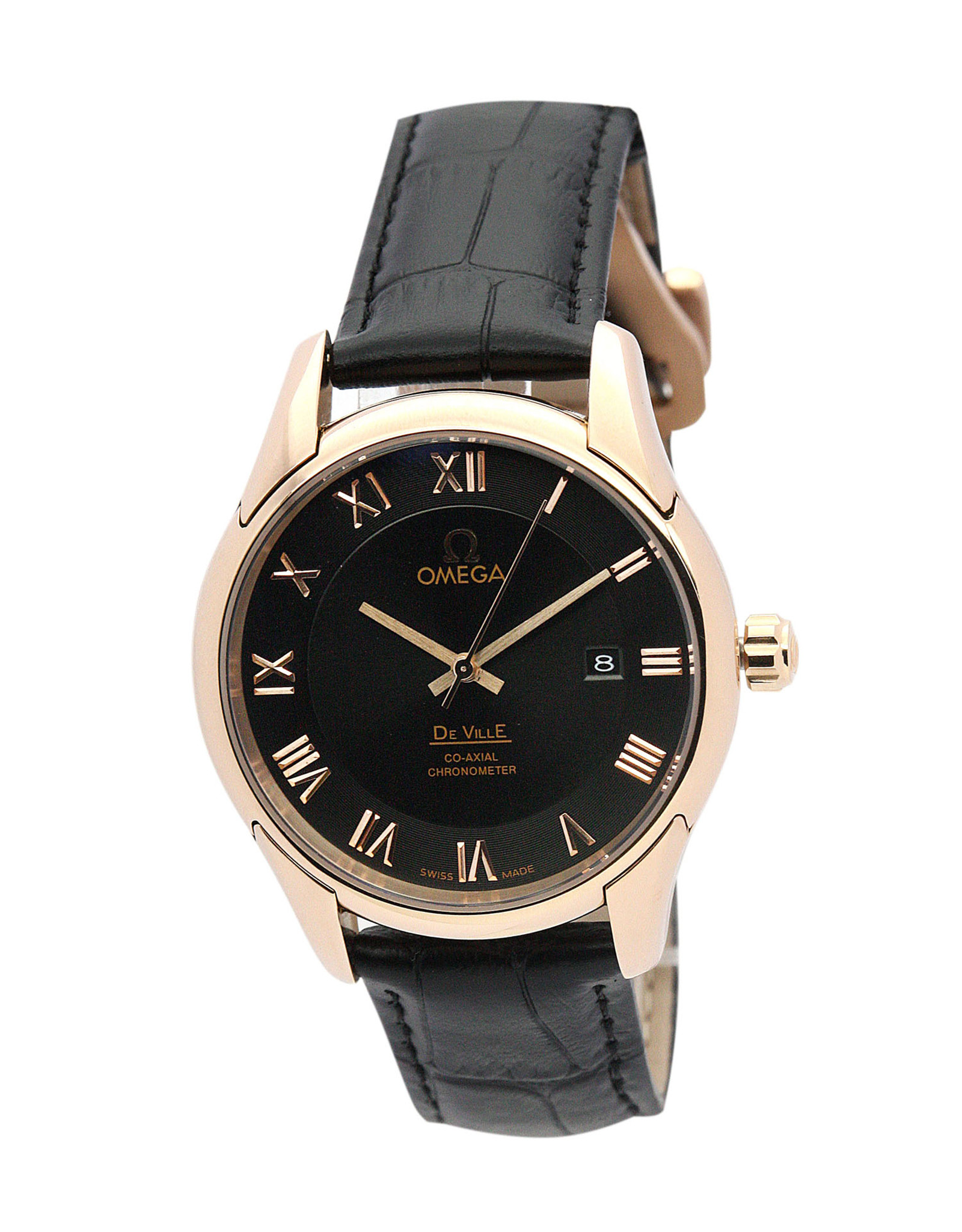 Replica Omega De Ville Hour Vision Black Dial Roman Markers 41MM