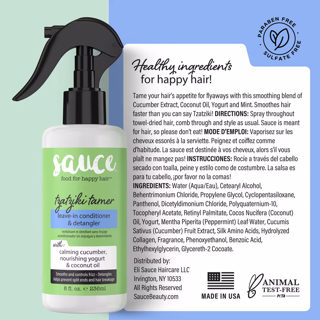 Sauce Beauty  Tzatziki Taming Spray Leave-In Conditioner and Detangler