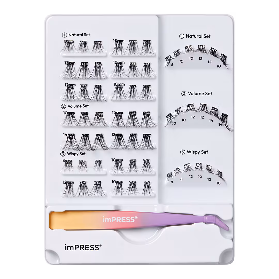 Kiss  imPRESS Individual Pre-Glued Lash Clusters Kit