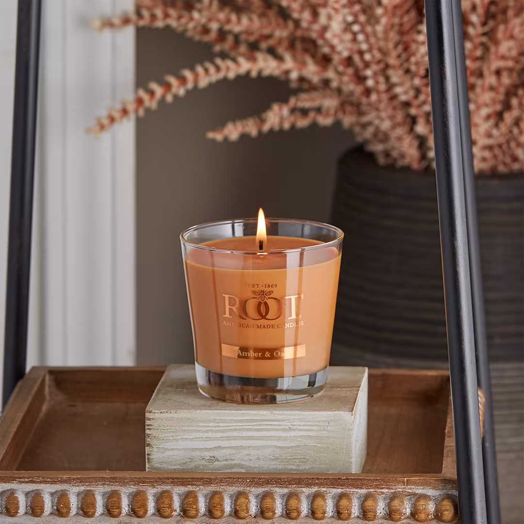 Root Candles  Legacy Collection Luxury Scented Candle - Amber & Oak